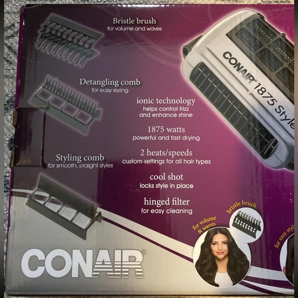 CONAIR 3 in 1 hair dryer / styler (new in box) - Picture 2 of 2